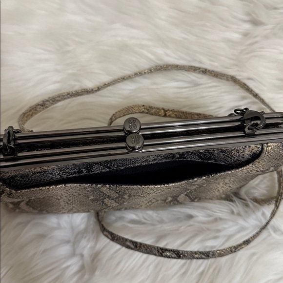 HOBO Leanne Snake Embossed Crossbody Bag Glam Leather - Picture 11 of 15